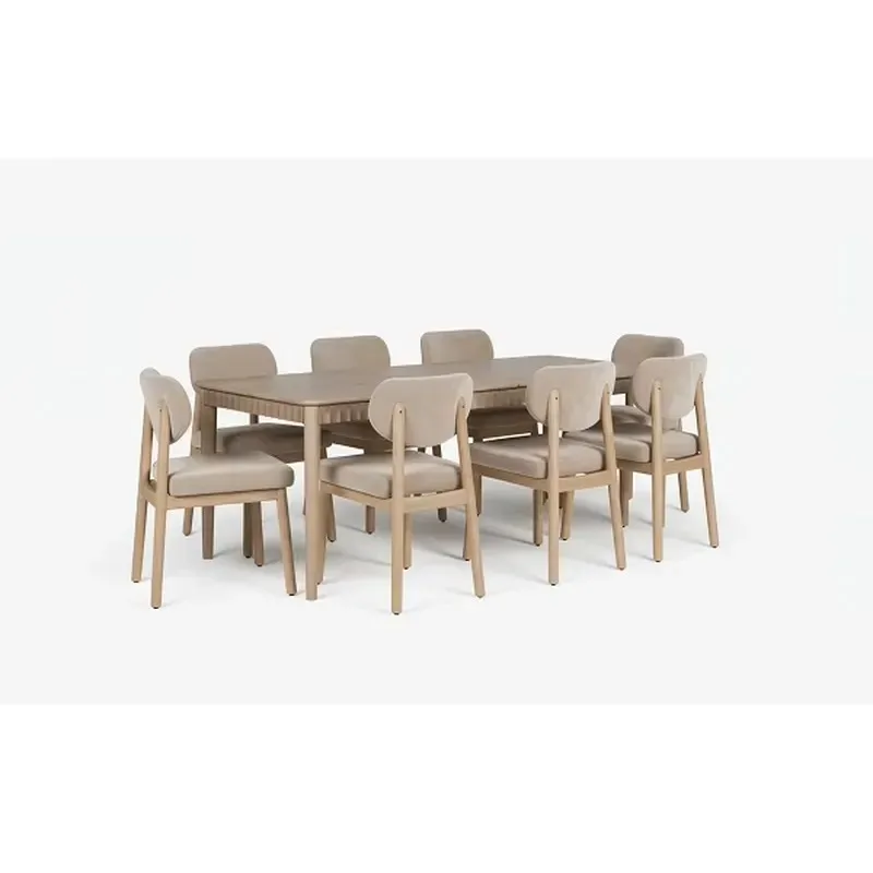 Modern Solid Wood Dining Table and Chair Set High Quality Durable Elegant Design Foldable Home Furniture Customizable
