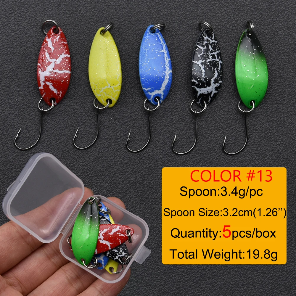 MrLurion 2,5 g 3,5 g 4 g 5 g Metall-Angel-Hartlöffel-Spinner-Köder, Wobbler-Köder, Angelköder für Forellen, Hecht und Bluegill