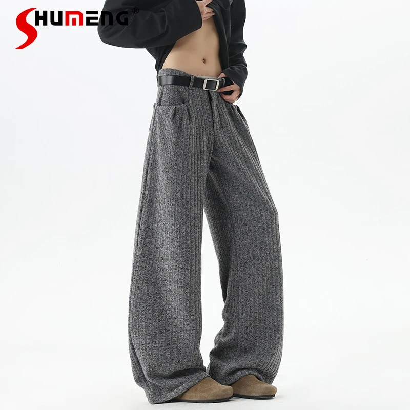 

Мужские весенние стильные простые удобные прямые брюки 2026 года, свободные широкие брюки для мужчин, дышащие однотонные брюки