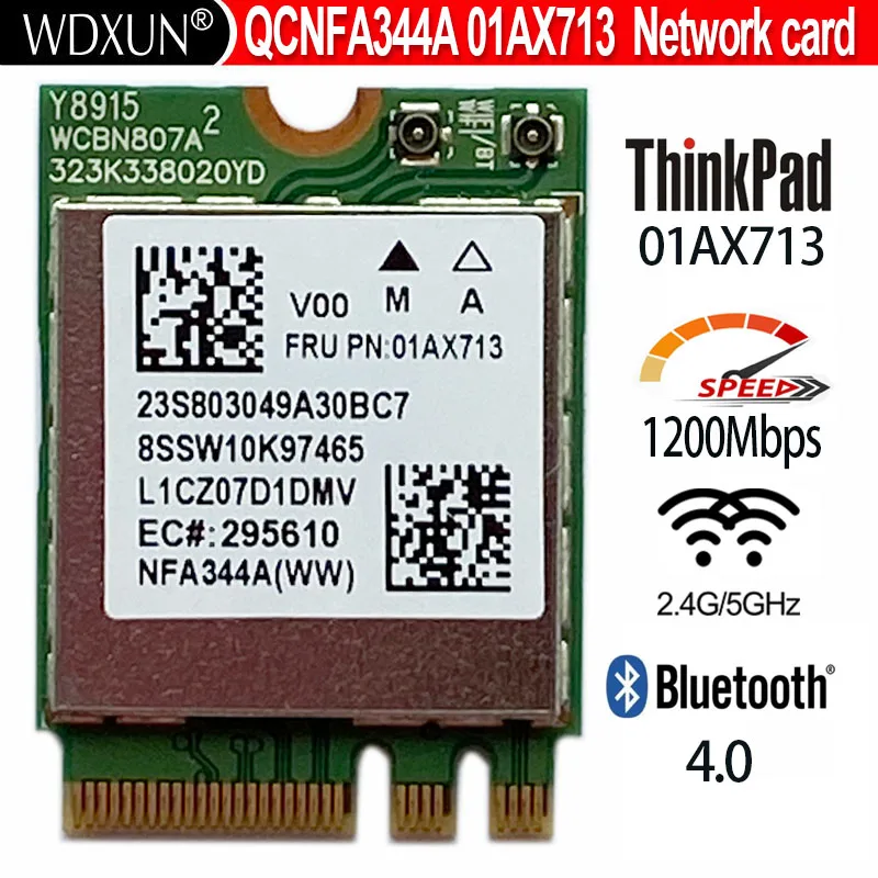 Nfa344a qcnfa344a 01ax713 m.2 ac wifiカードBluetooth 4.0 for lenovo thinkpad 710s e470 e475 e570 e575 v310ヨガ710 720 910