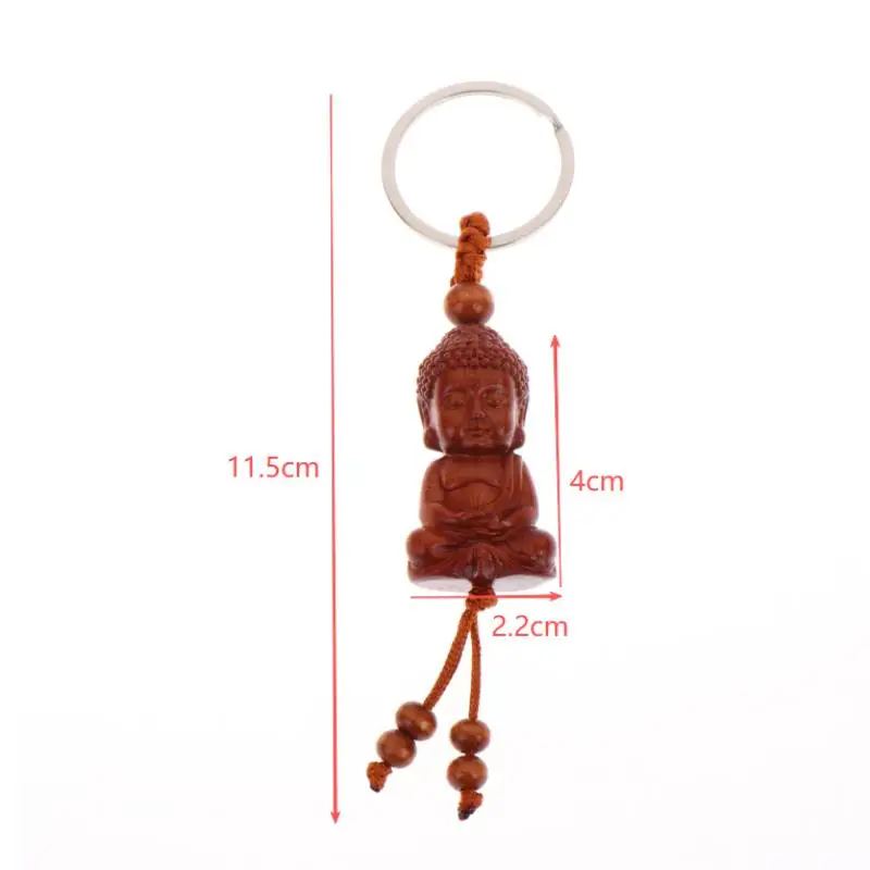 Buddhistischer Anhänger im Ethno-Stil, Schlüsselanhänger aus Holz, Taschenanhänger, Schmuckgeschenk, zum Gebet für Frieden und Glück – Detail 9