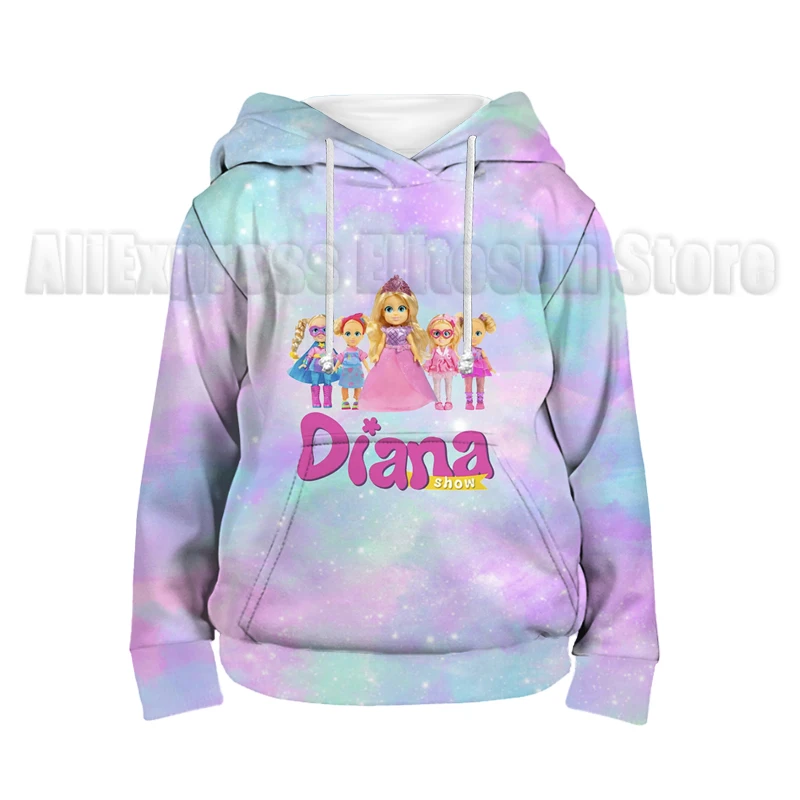 Kids Diana And Roma Show Hoodie Children Cartoon Clothes Girls Boys Sweatshirt Manga Hoody Baby Casual Top