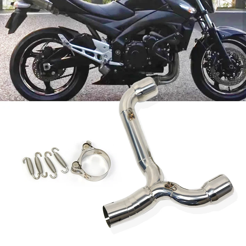 Tubo de escape para motocicleta, conexión de enlace medio, adaptador de silenciador de tubo medio para Suzuki GSR400 600 BK400 600 GSR BK 400 600