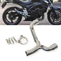 Motorcycle Exhaust Pipe Middle Link Connection Mid Tube Muffler Adaptor For Suzuki GSR400 600 BK400 600 GSR BK 400 600