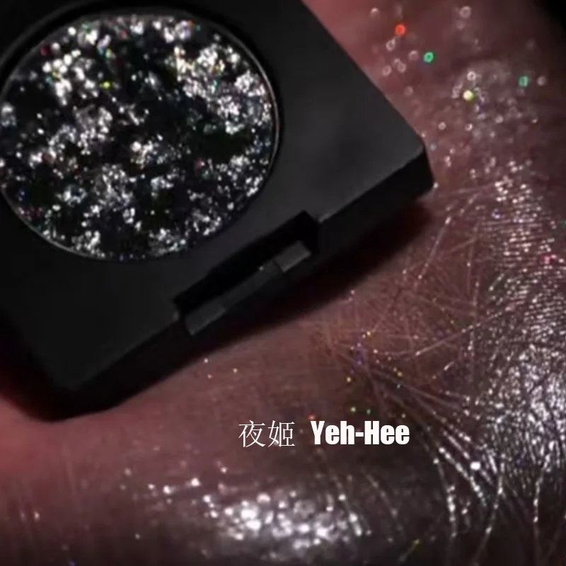 Paleta de sombras em pó multicromático shimmer glitter gótico único sombra de olho flash fino duradouro punk esfumaçado maquiagem para os olhos
