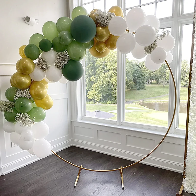 Metal Circle Balloon Arch Round Iron Wedding Arch Stand Backdrop Frame Baby Shower Birthday Party Wedding Christmas Decoration