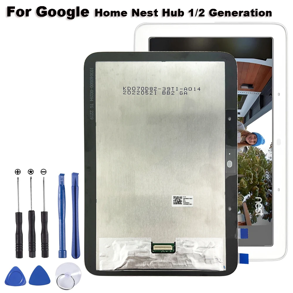 Orig-pantalla LCD táctil de 7,0 pulgadas para Google Home Nest Hub, montaje de digitalizador, piezas de repuesto, 1 generación/2 Generación