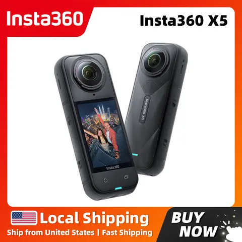 Insta360 X5 Standard Bundle 8K30fps 360 Video with Dual 1/1.28" Sensors 360° Action Camera 208 Mins Battery Life