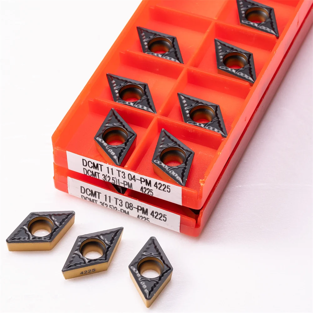 Imagem -05 - Ferramentas de Torneamento Externo Dcmt11t304 Dcmt11t308 Pm4225 Carboneto Cnc Ferramentas de Gerencio Dcmt11t304 pm 4225 de Alta Qualidade