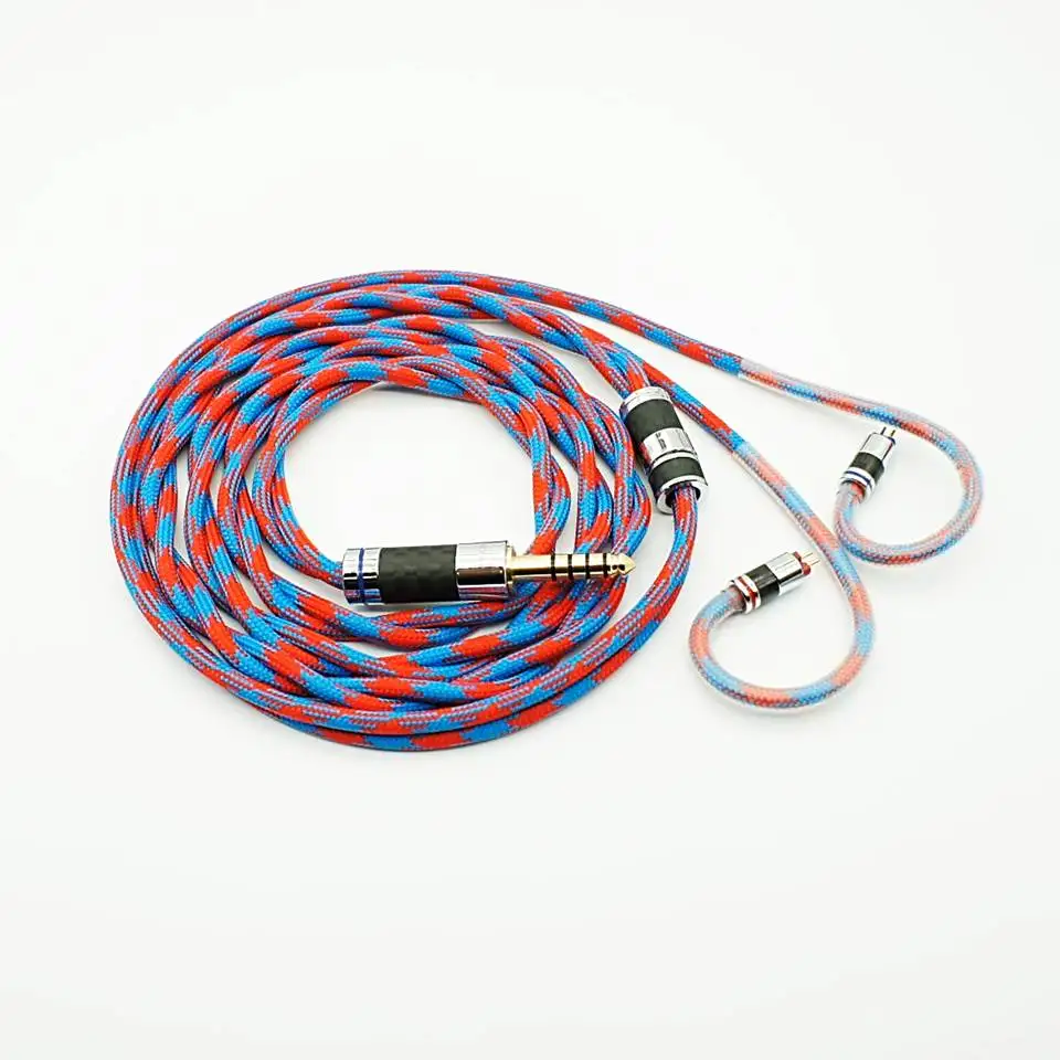Penon Bass 2 Aktien Kupfer Silber Legierung & ofc gemischte audiophile Kopfhörer Ersatz kabel iem Upgrade Kabel mit Ohr haken – Detail 2