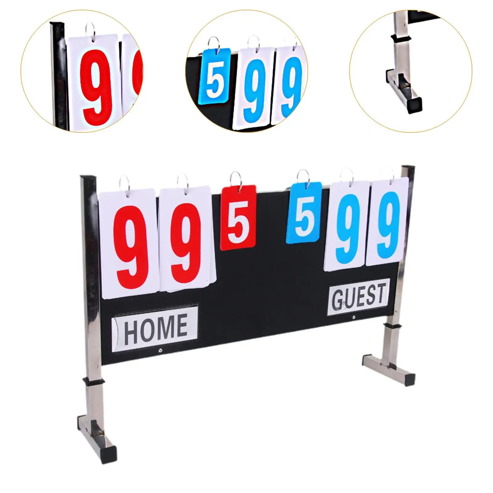 Multi Sports Scoreboard Table Score Flipper for Baseball Coaches Badminton