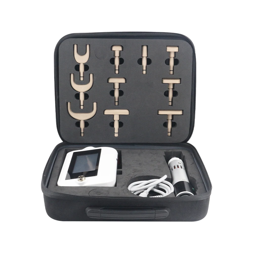 المهنية الكهربائية بتقويم العمود الفقري بندقية 10 رئيس قابل للتعديل الجسم الاسترخاء تدليك بتقويم العمود الفقري جديد شاشة تعمل باللمس مدلك 1800N