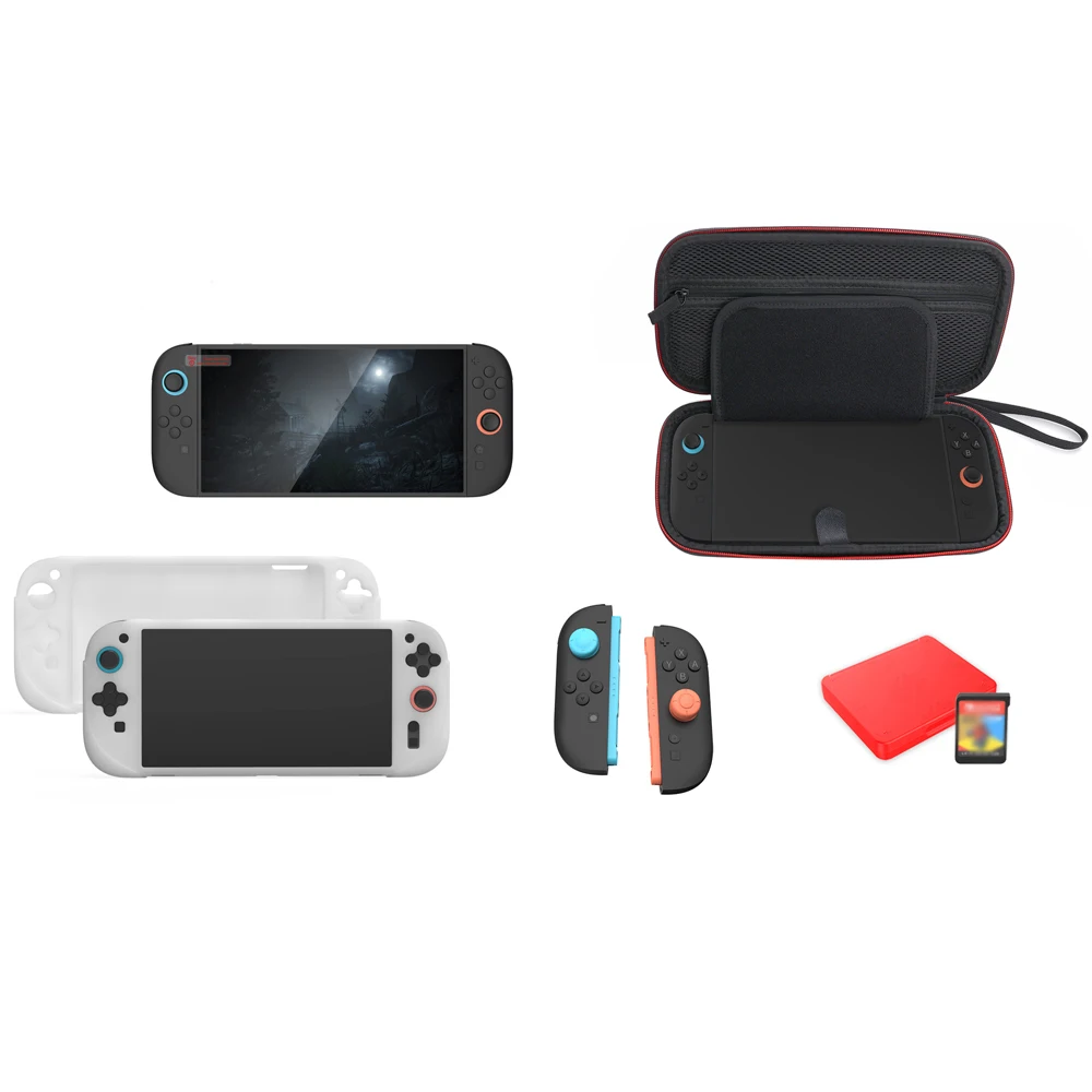 

For Switch 2 Storage Travel Bag Silicone Cover Grips Portable Carrying Protective Case Film Set ﻿