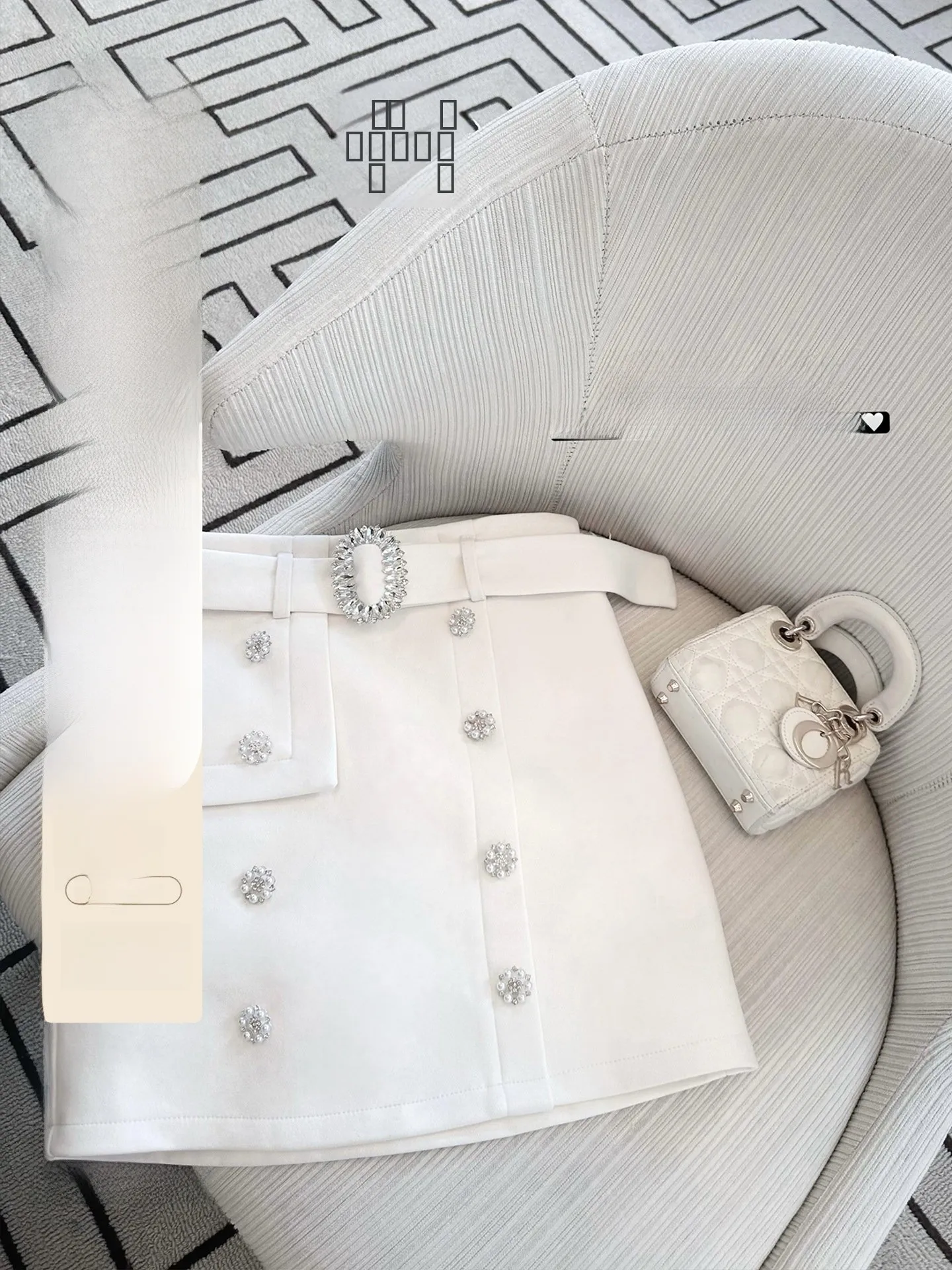 

Женская короткая юбка CCZEE Sakura Button в винтажном стиле с поясом и стразами, синяя, для повседневной носки, зимняя коллекция