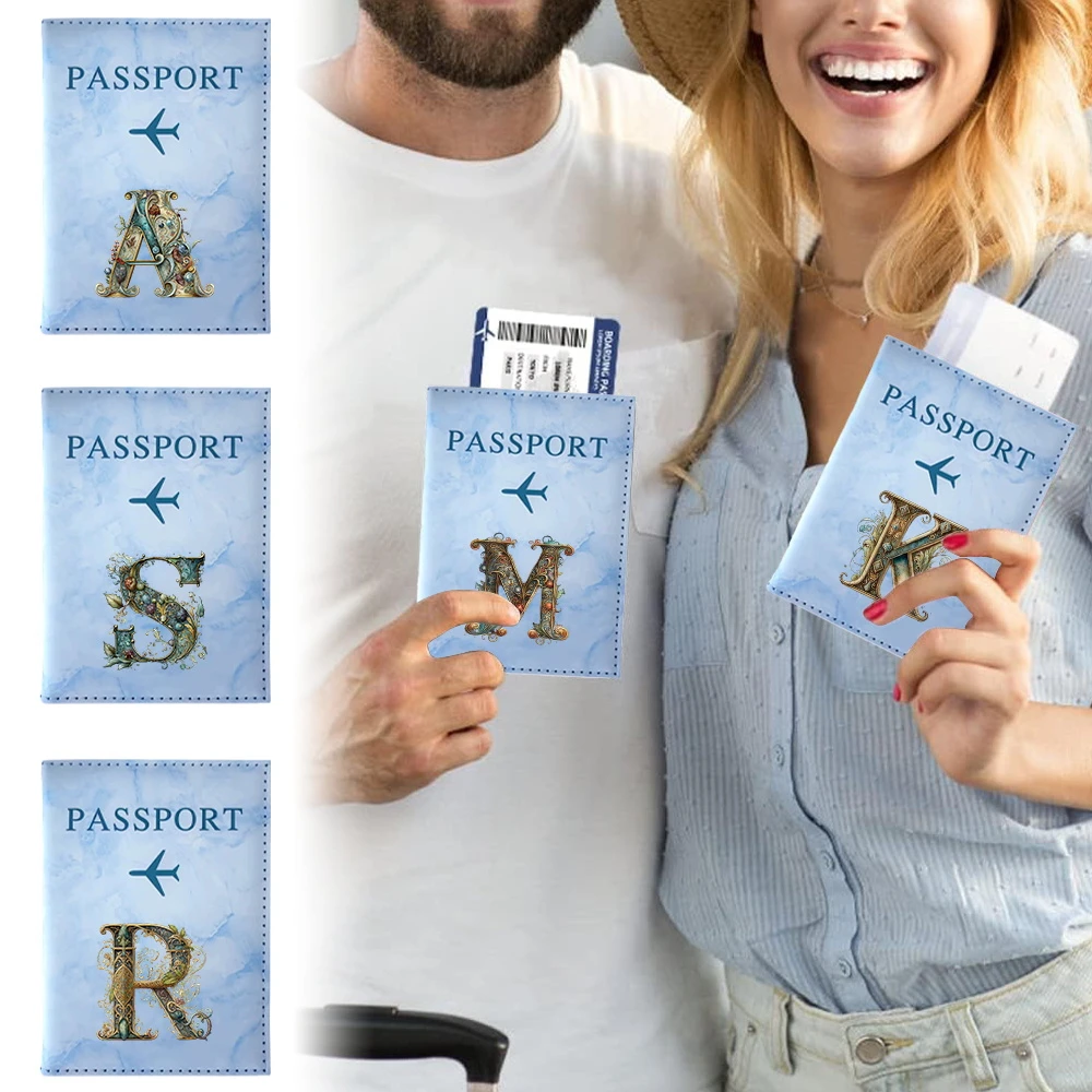 Custom Travel Passport Cover Wallet | Synthetic High Quality Id Document Chenille Letter Passport Credit Card Holders Graphic