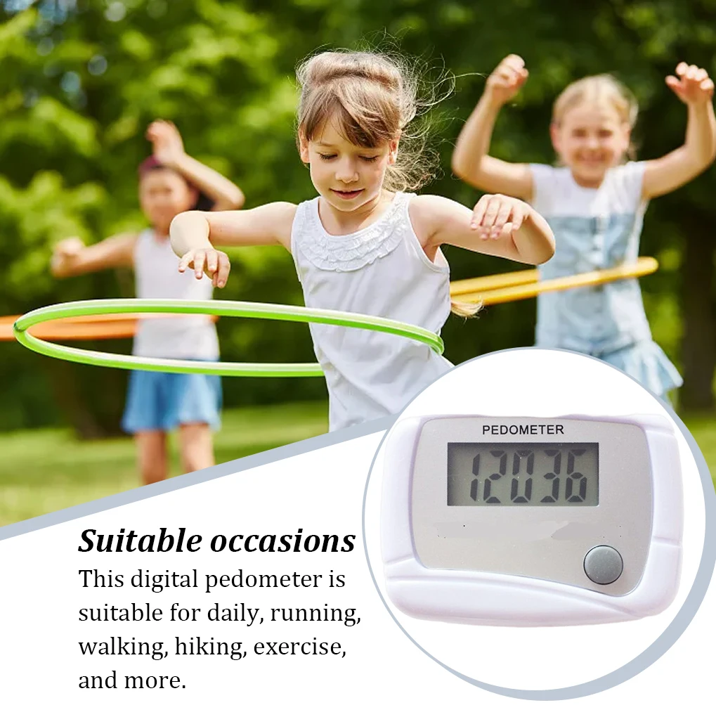 Color Random Pedometer Portable Mini Digital Pedometer with Clip LCD Step Counter Outdoor Fitness Electric Tracker Counting Tool