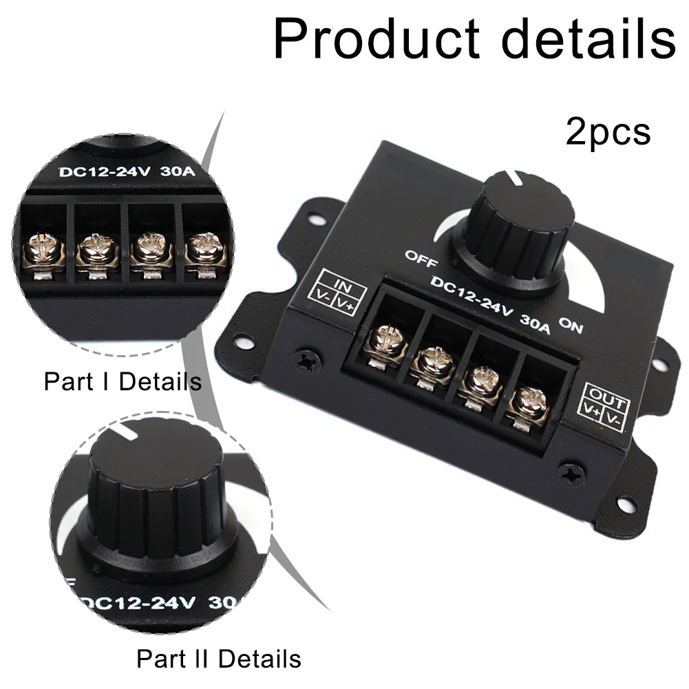 DC12-24V 30A LED Dimmer Spanningsregelaar Verstelbare Controller LED Strip Licht LED Dimmen Voedingen