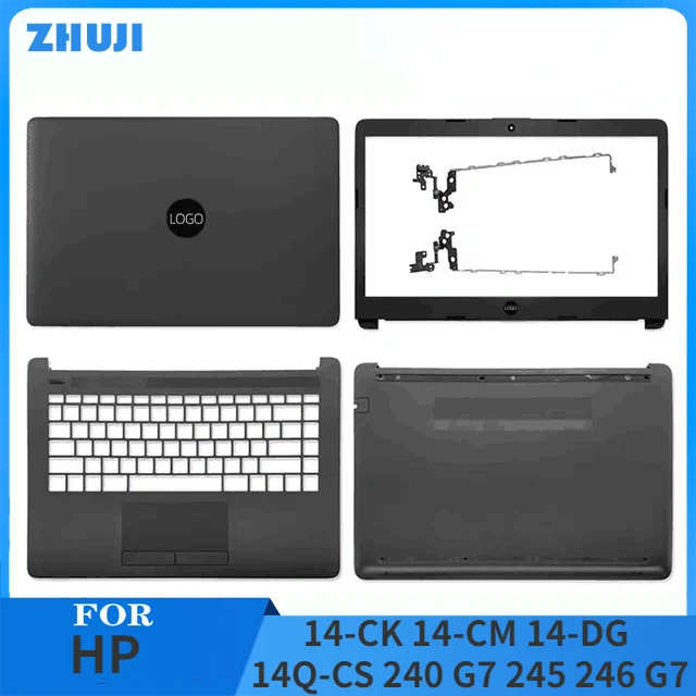 

New For HP 14-CK 14-CM 14-DG 14Q-CS 240 G7 245 246 G7 LCD Back Cover/Front Bezel/Hinges/Palmrest/Bottom Case Black 14inch