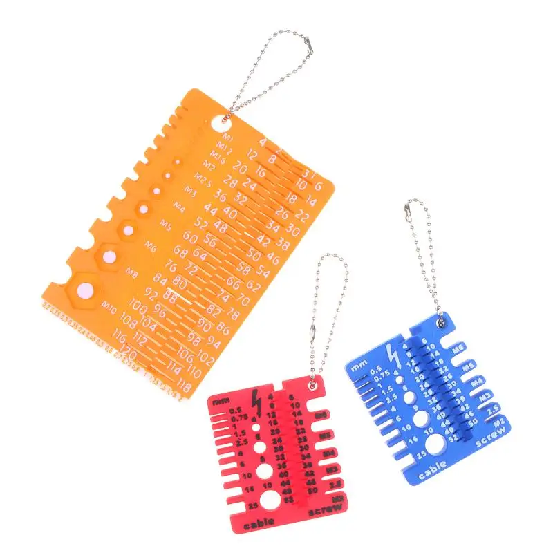 M1-M10 Screw Nut Thread Gauge Bolt Size Measuring Tool Multi Spec Thread Checker For Hardware Machining Engineering Workshop Us