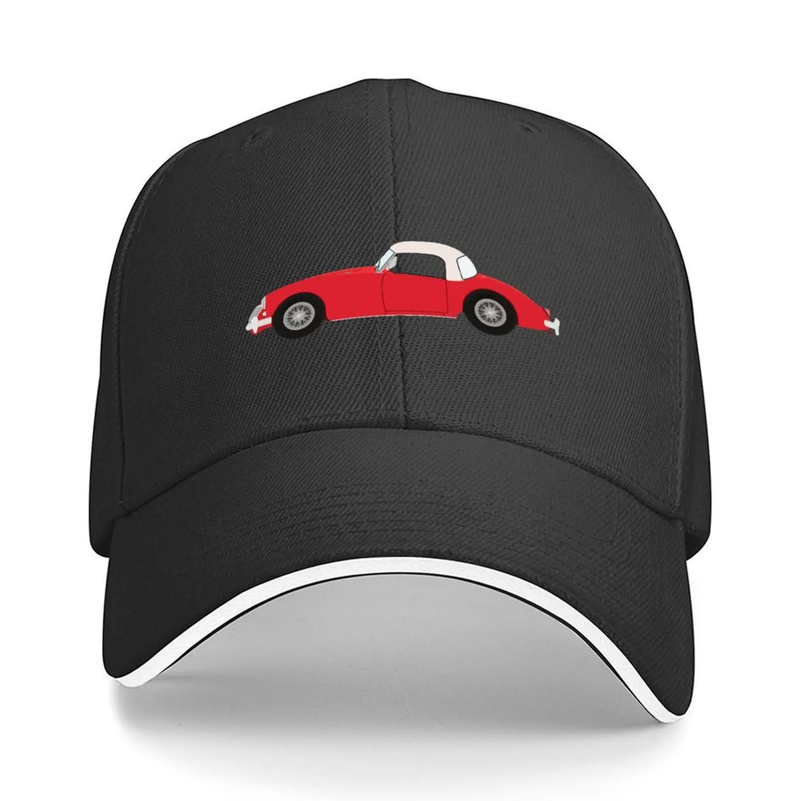 

MGA Sports Car (Red) with Hardtop Classic Car illustration Baseball Cap men's big size hat Ball Cap Anime Hat Women Men's