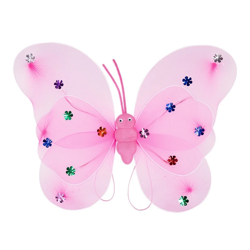 1 conjunto de asas luminosas piscando borboleta saia luzes terno led crianças traje adereços meninas saias anjo 2-8 anos brinquedos desempenho