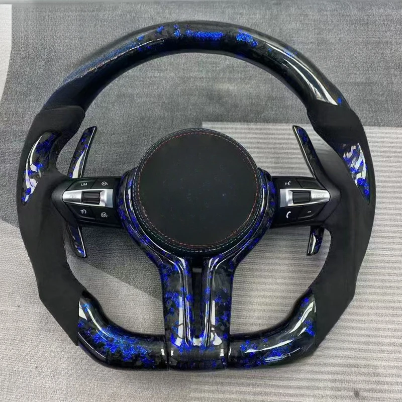 For BMW F Chassis F15 F30 M3 M6 Upgraded Forged Carbon Fiber M Style Steering Wheel Assembly With Steering Wheel Horn Cover - view 5