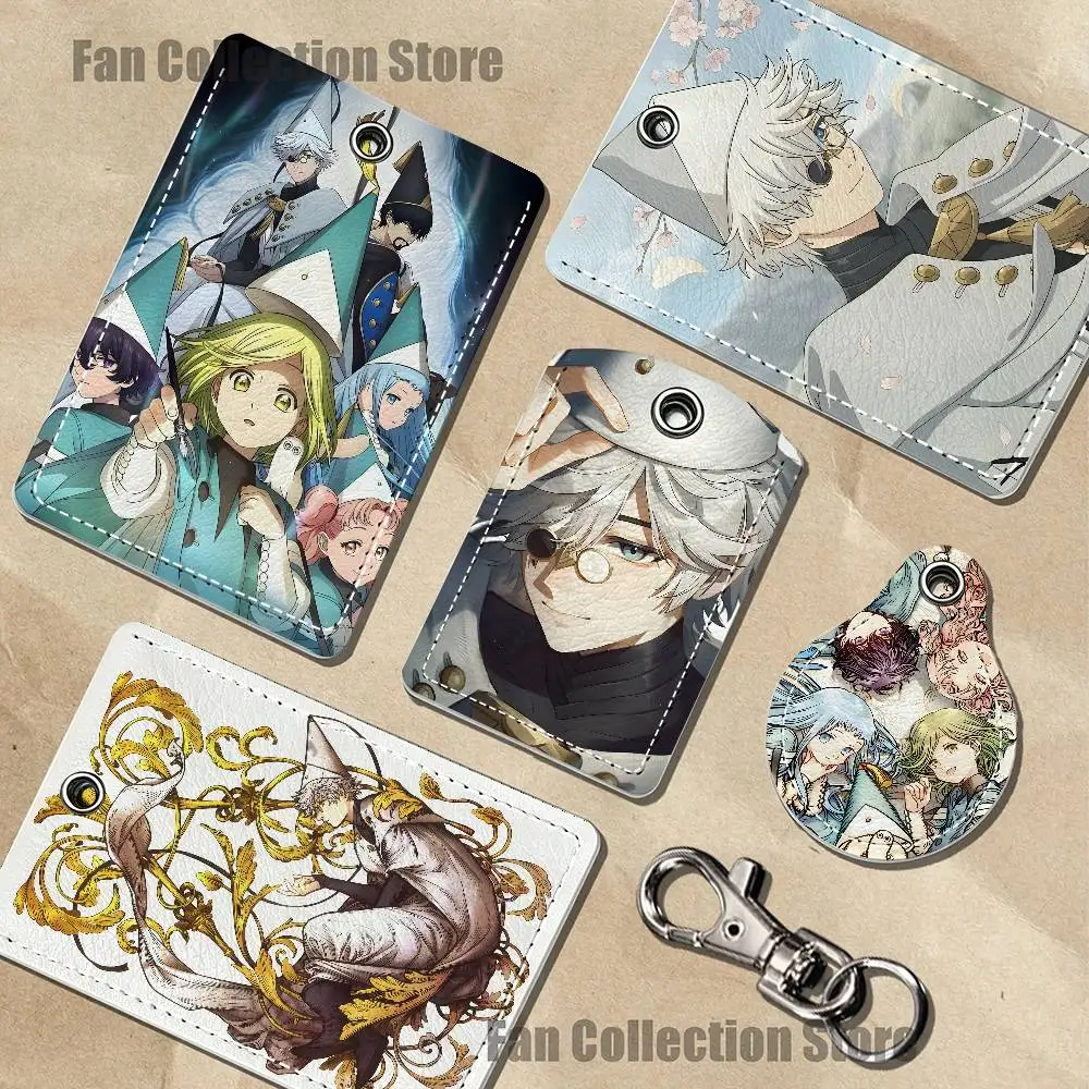 W-Witch Hat Atelier Anime Leather Keychain Badge Holder with Lanyard - ID/Access Card Holder, Key Ring Accessory, Gift Option