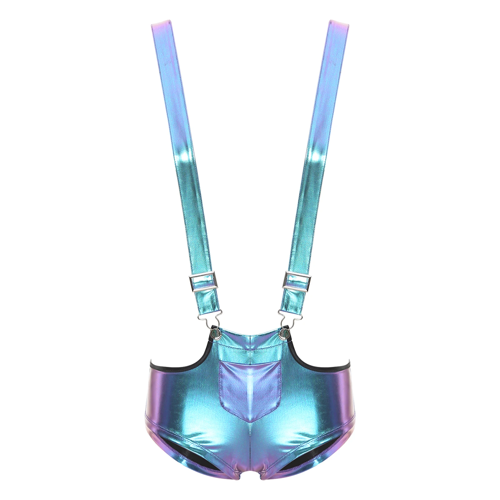 المجسم النساء الحمالات المعدنية السراويل السراويل الساخنة لامعة البسيطة السراويل موضة ملهى ليلي وتتسابق الهذيان زي حفلة بحر