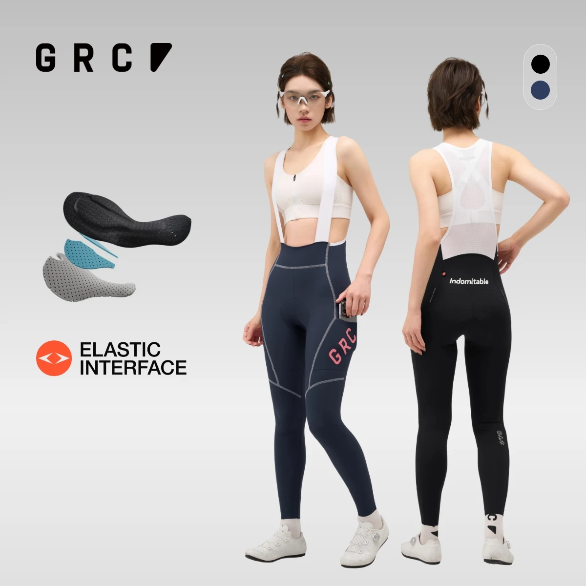 GRC Cycling Apparel Women's Black Label Utility Bib Tights