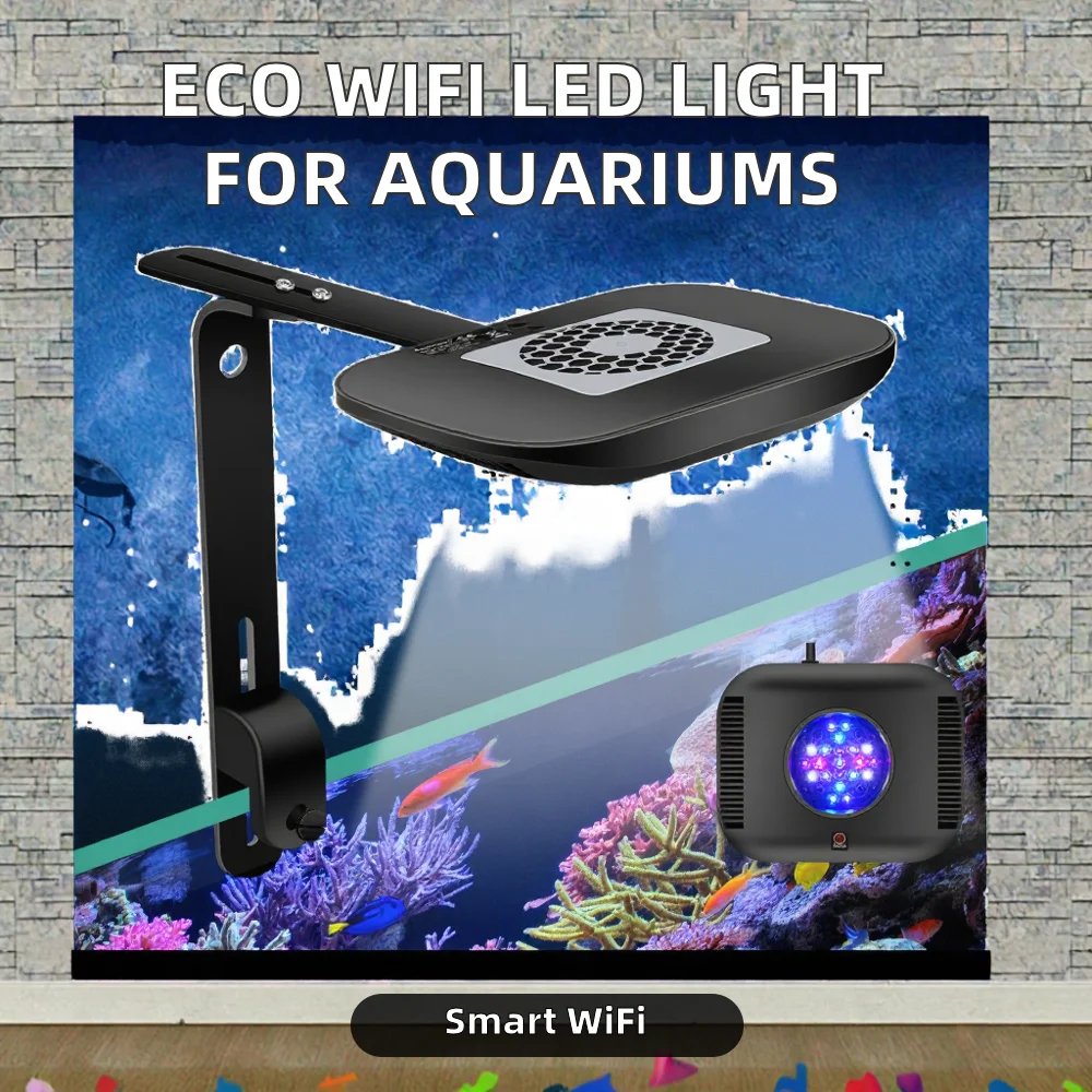 WiFi-Controlled 100W LED Lighting Eco-Friendly Plastic Aquariums for Salt Water Corals Reef Growth Fish Tank Dimming Application
