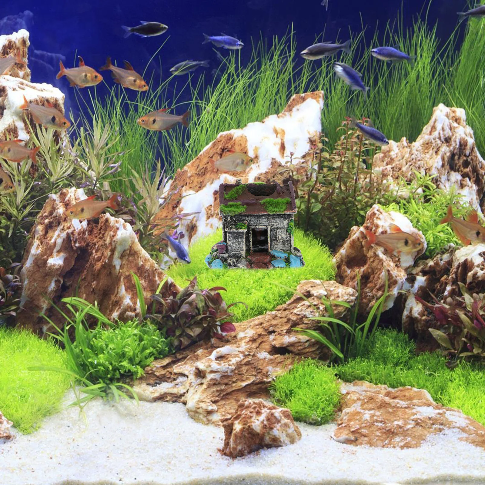

Fish Tank Shelter Exquisite Resin Craft Aquarium Landscaping Adornment Fish Breeding Decorative Ornament