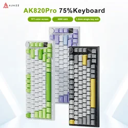 Ajazz AK820 /AK820PRO Gaming Mechanical Keyboard 82 Keys Wired Bluetooth 2.4GHz Wireless Gamer Keyboard Custom Gasket for Laptop