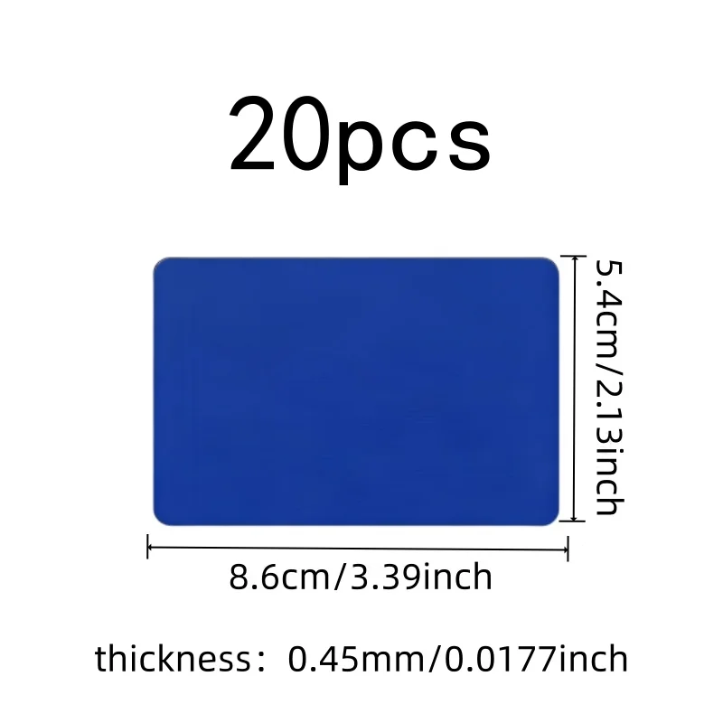 20 pcs 0.45mm Laser Engraving Cards with Durable Scratch Resistant, ideal for Gift Name Cards and Gift Name Cards