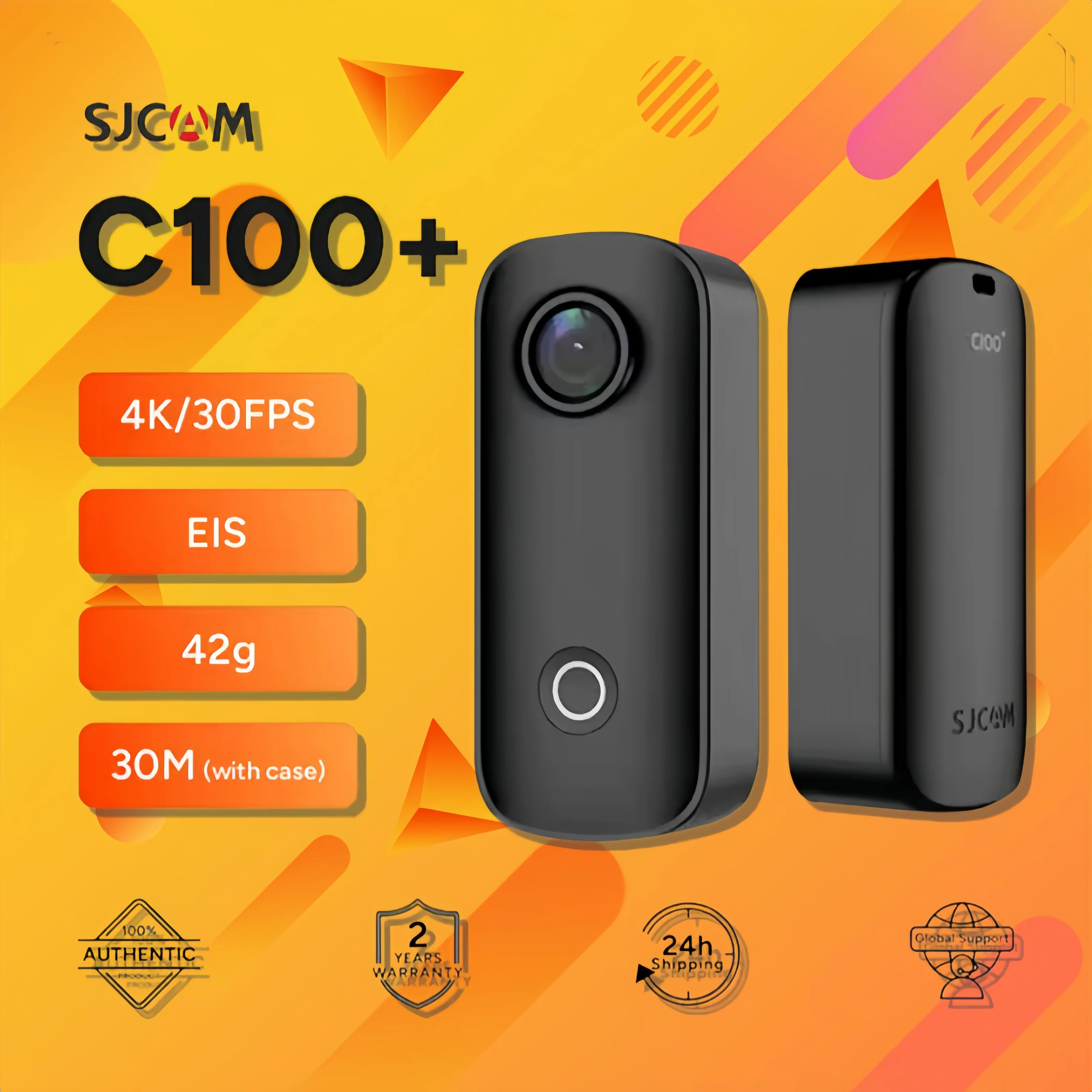 2026 new SJCAM C100 Plus Action Camera 4K 30M Waterproof 2.4G WiFi Action Sport action cam EIS bicycle helmet motorcycles