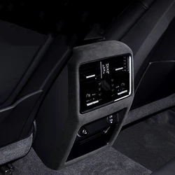 Alcan tara Suede Car Interior sedile posteriore aria condizionata AC Vent Outlet Cover Trim per Porsche Cayenne 20192020 2021 2022 2023 2024