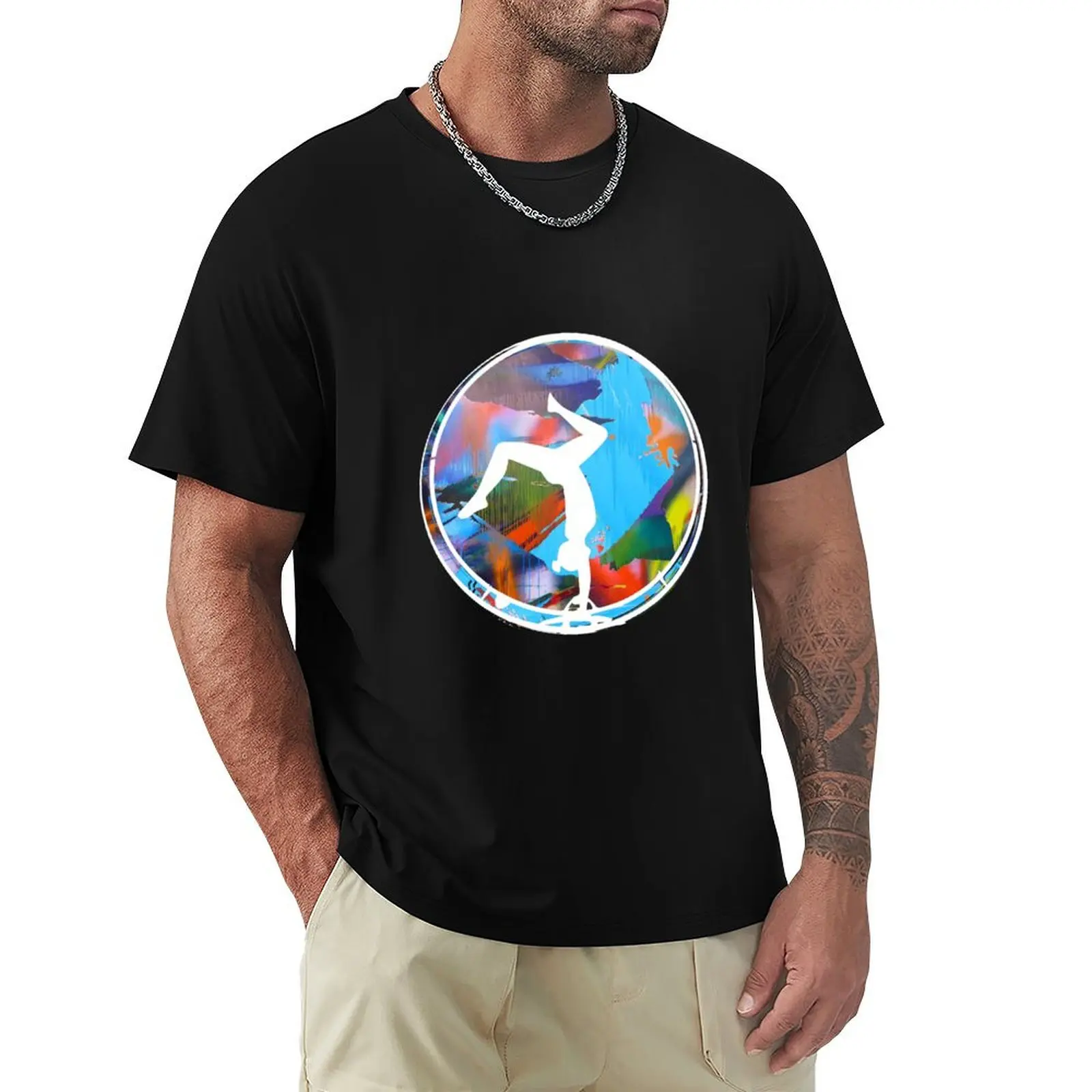 wheel, sport, wheel, gymnast, graffiti T-Shirt t shirts for man pack cotton T-Shirt