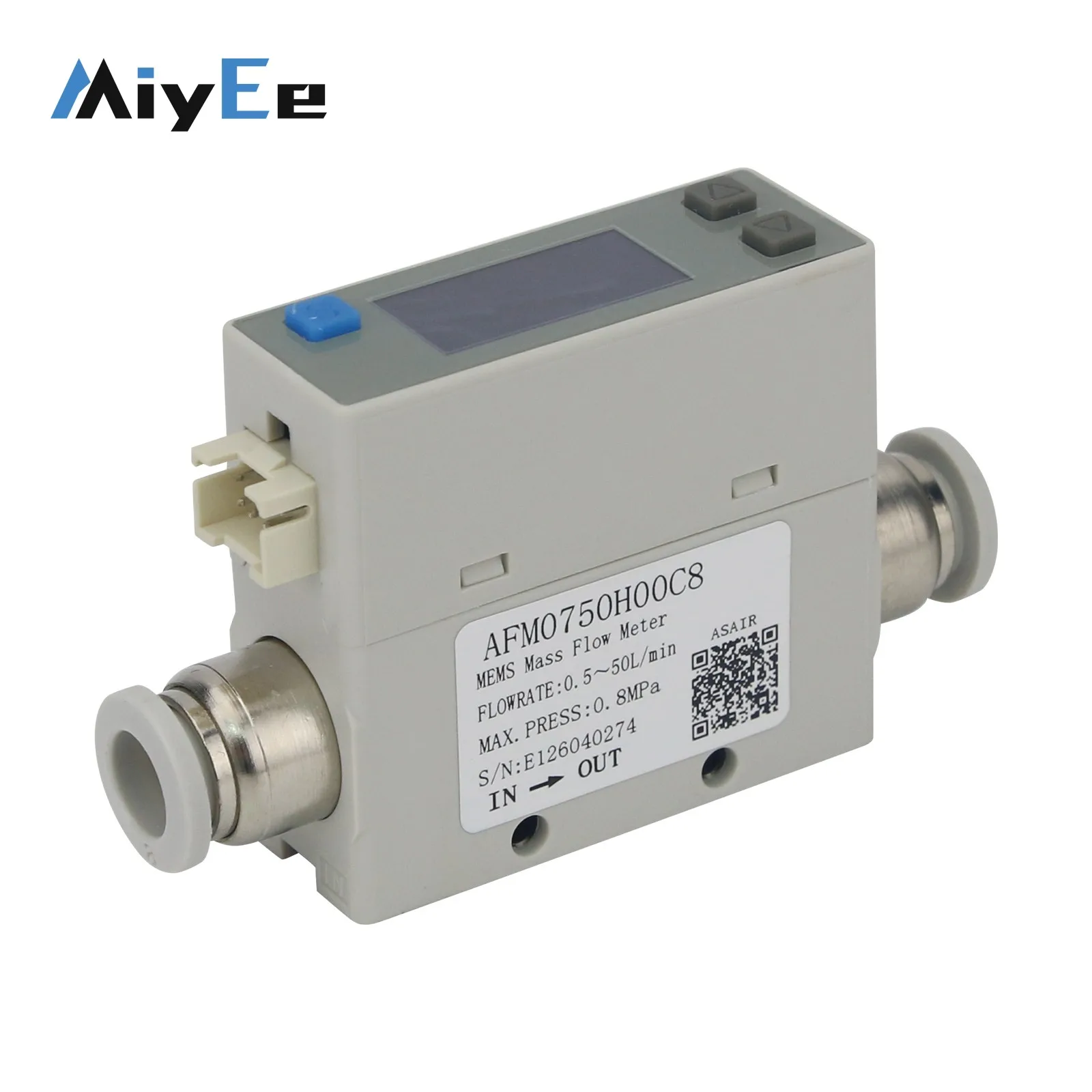 0-2L/min 0-50L/min MEMS Gas Flow Sensor (Replacement for SMC PFM7) for Air/Nitrogen/Oxygen