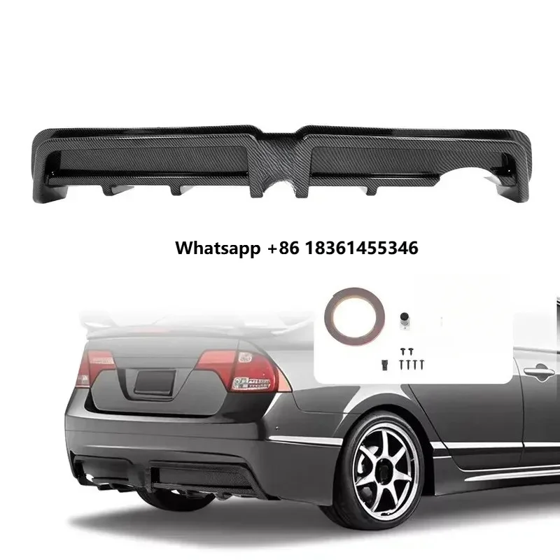 For 2006-2011 Carbon Fiber Style Rear Bumper Diffuser