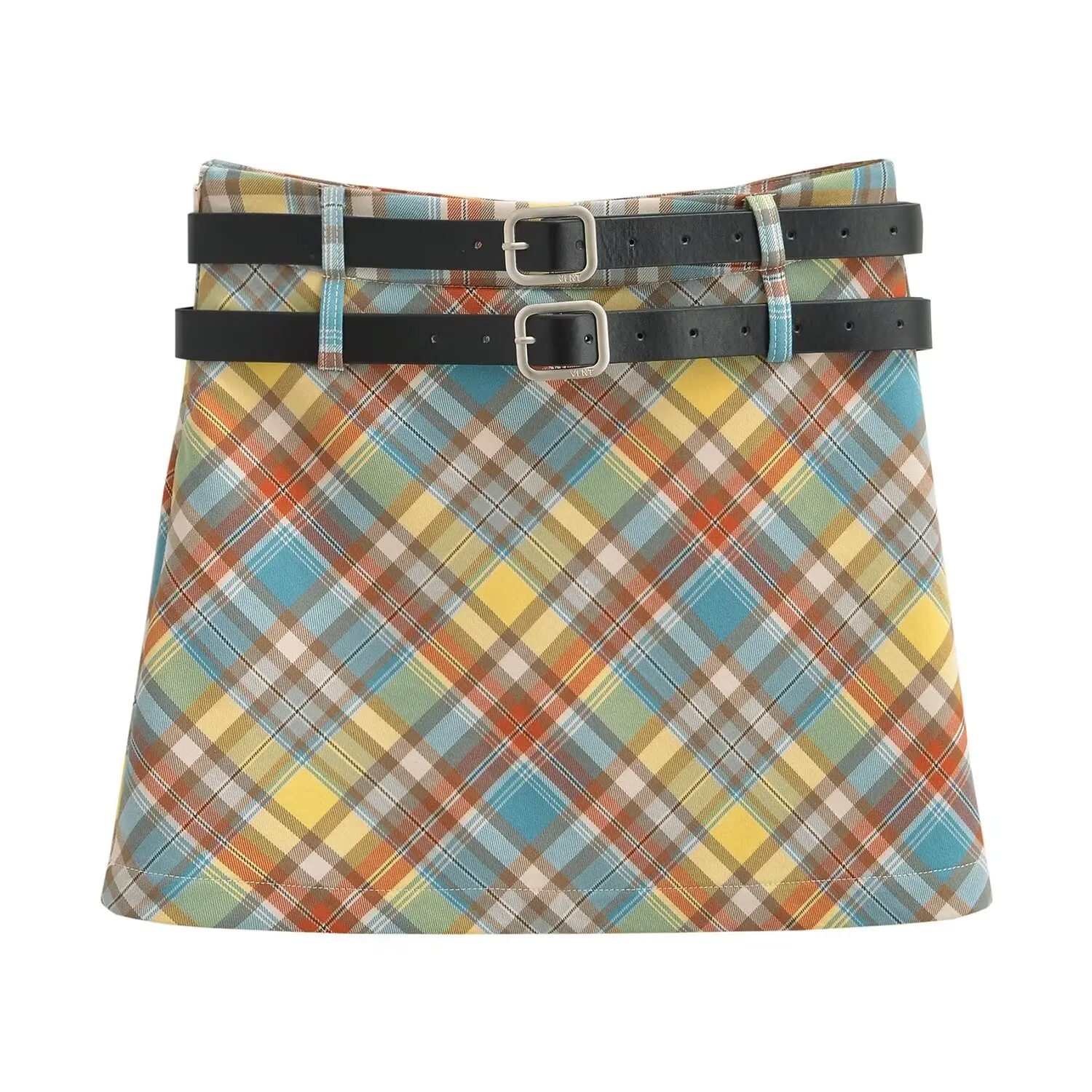 American Style Sexy Half Skirt Print High Waist Lengthening Legs Anti Exposure Belt Pure Desire Internet Red A-Line Skirt