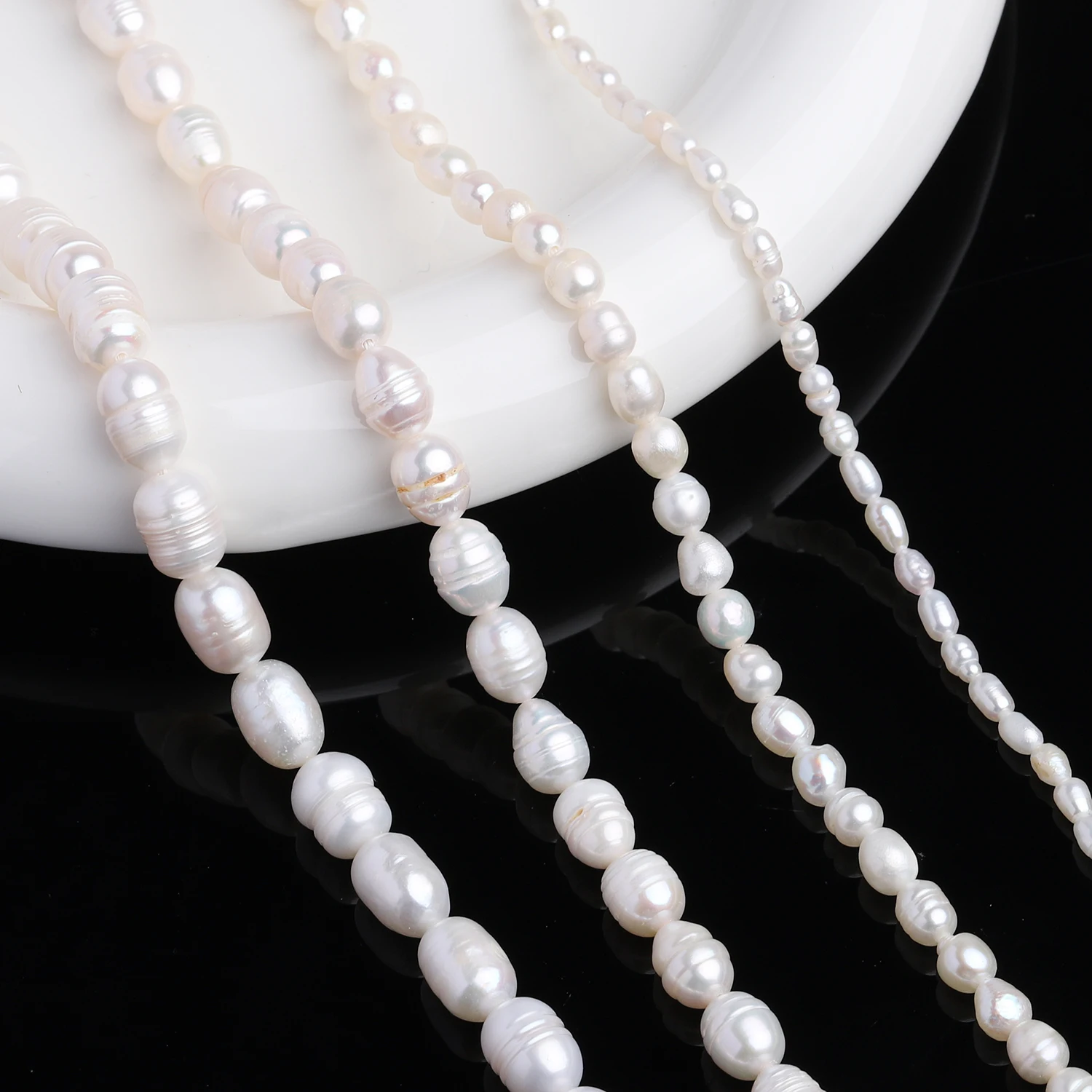 3-8 مللي متر غير النظامية البيضاوي الشكل لؤلؤ المياه العذبة الطبيعية حبة ل سوار ذاتي الصنع قلادة صنع المجوهرات إكسسوارات الحرف اليدوية الساحرة