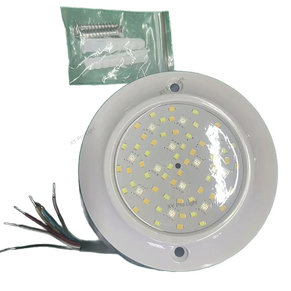 

18 Вт RGBCW светодиодный светильник для бассейна, управление через приложение Bluetooth, IP68 водонепроницаемый DC12V 6 линейный подводный светильник-прожектор для фонтана и пейзажа