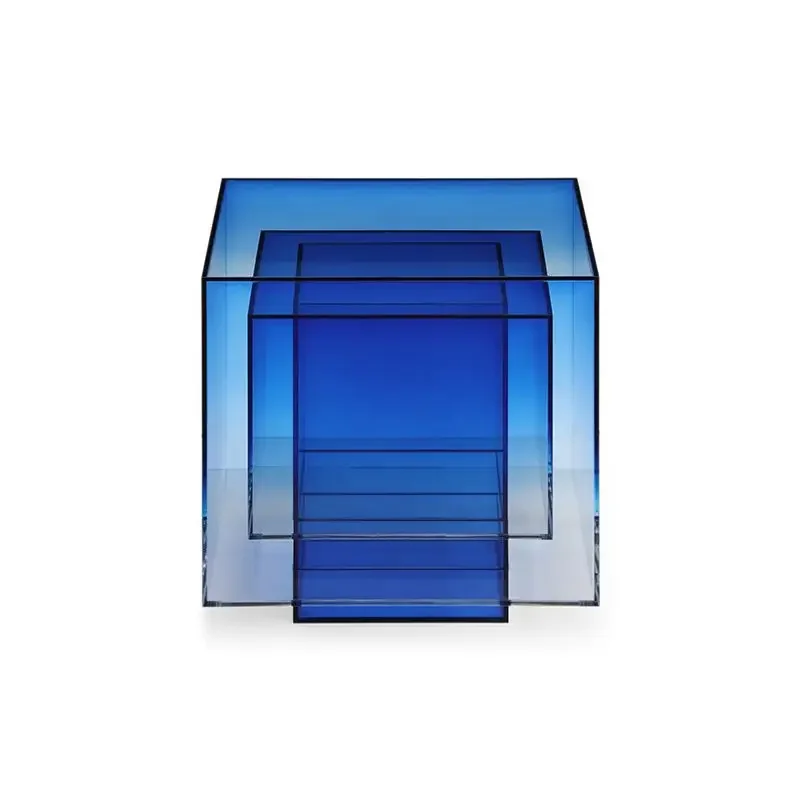 

Blue gradual change coffee table modern living room acrylic coffee table