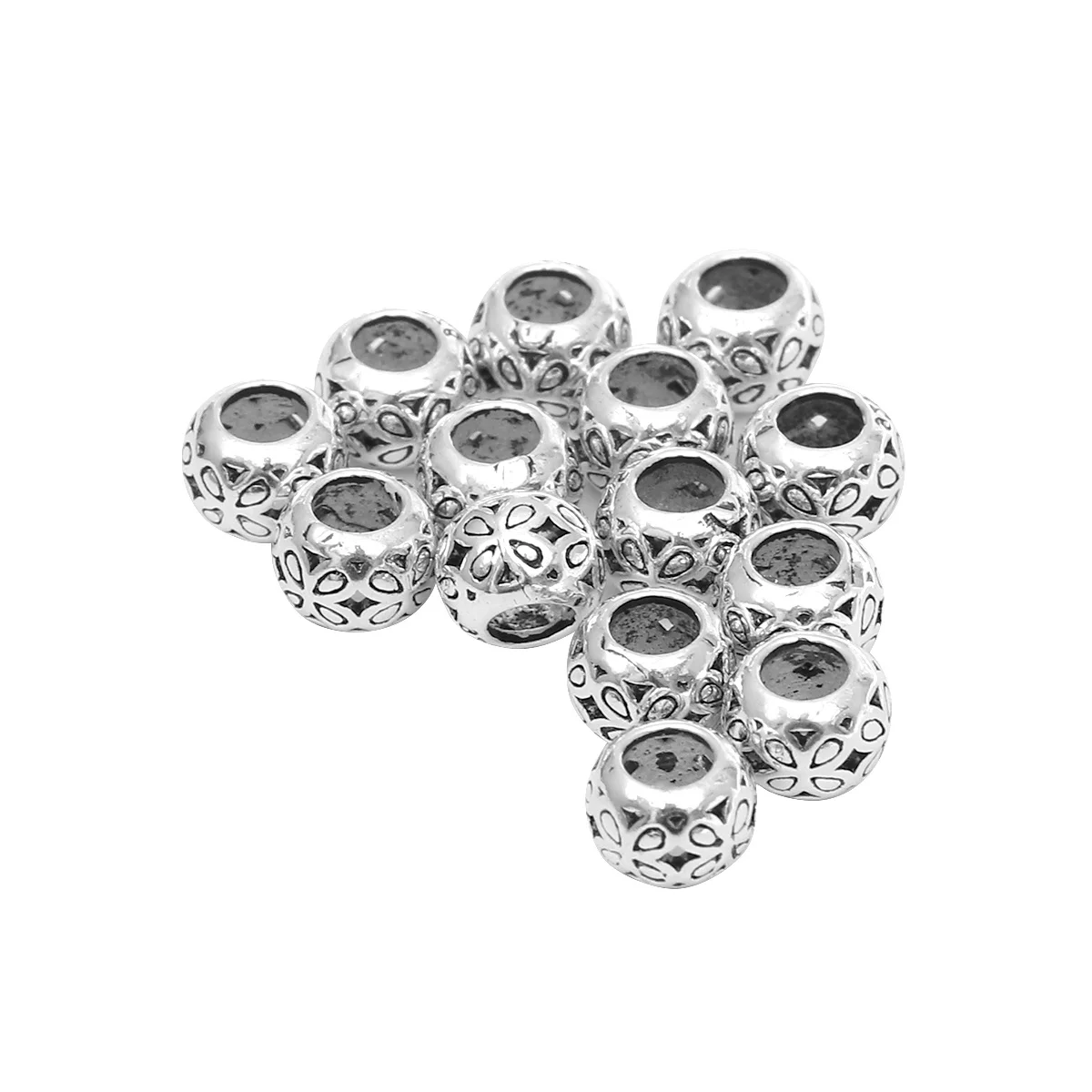 

14 Pcs Clear Beads for Jewelry Making DIY Materials Spacer Loose Bead H made Necklace Bracelet Accessories bead decoration