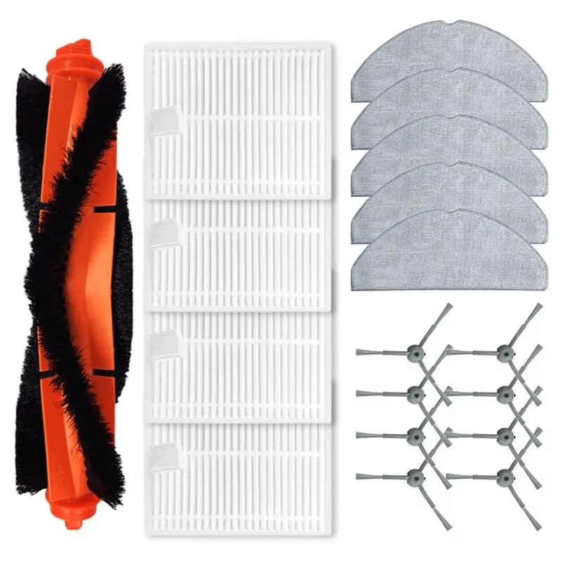 

Запасные части FZFZ для робота-пылесоса Lubluelu L20 и Honiture V8 Pro: основная и боковые щетки, HEPA-фильтр, салфетка для влажной уборки