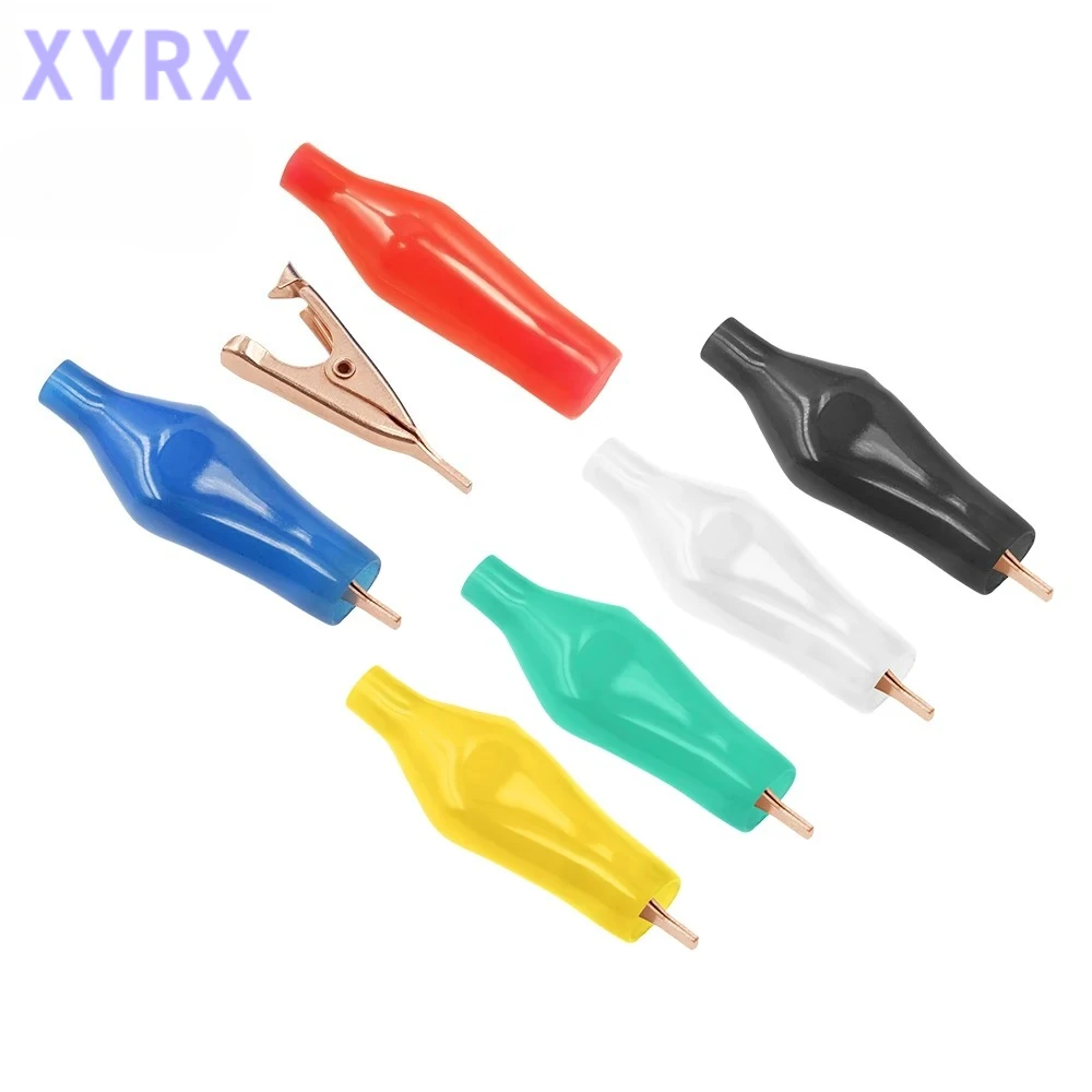 In spot 5PCS 5A Pure Copper Alligator Clip 28mm Flat-mouthed Small Copper Clip Without Toothed Small Copper Clip