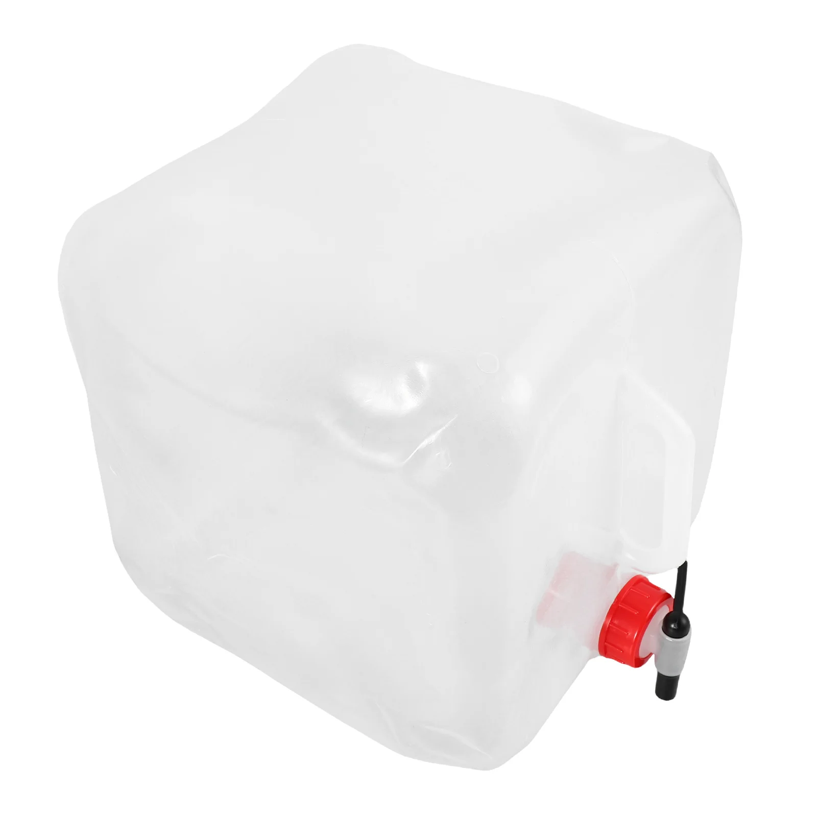 

1pc 10L Foldable Water Bag Transparent Portable Pe Container For Camping Hiking Fishing Outdoor Emergency Water Storage Jug