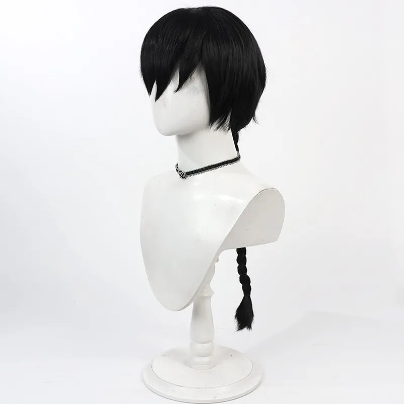 أنيمي Ranma 1⁄2 Ranma Saotome كوس شعر مستعار تأثيري هالوين كرنفال الدعائم الطرف الشعر الاصطناعية ألياف مقاومة للحرارة + غطاء شعر مستعار