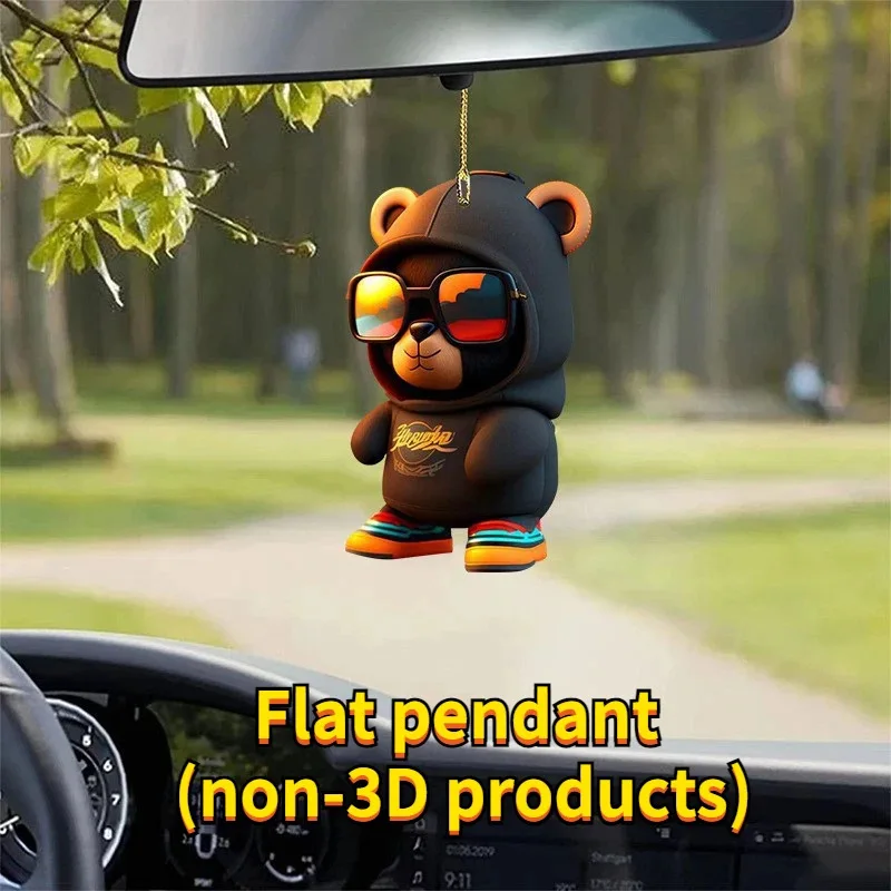 Car Mirror Pendant Automotive Rear View Mirror Pendant Car Interior Decoration Automotive Rear View Mirror Pendant Cute Bear Car