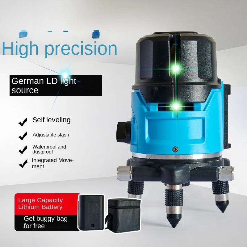 Outdoor laser level green light 2-line 3-line 5-line LD blue light high accuracy strong light fine line laser water leveler