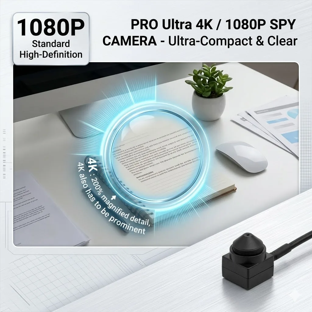 8MP 4K/2MP 1080P Mini Webcam 3.7mm Lens 90°, USB Camera with Mic, OTG, 15x15mm Size, UVC Plug & Play for IOS/Android/Windows